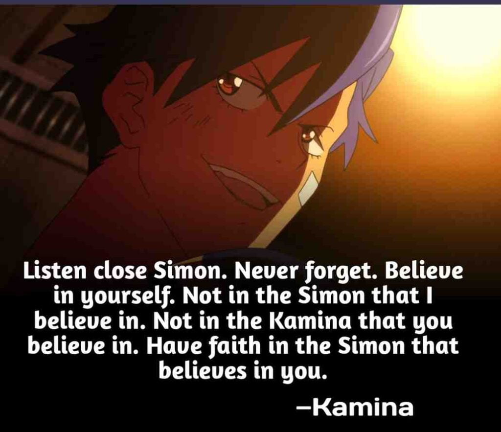 Kamina's last words