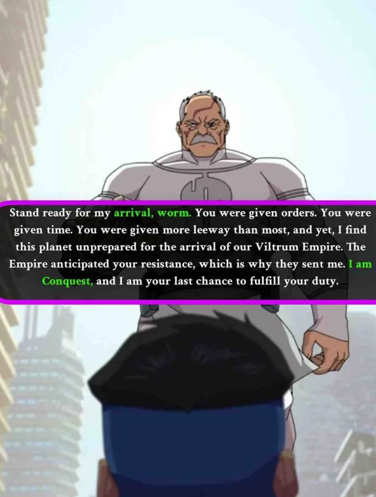 Conquest quotes from the Invincible series