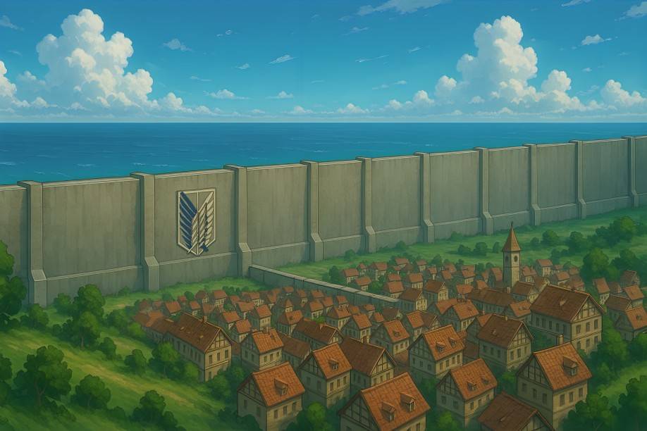 Image of Attack on Titan anime's world