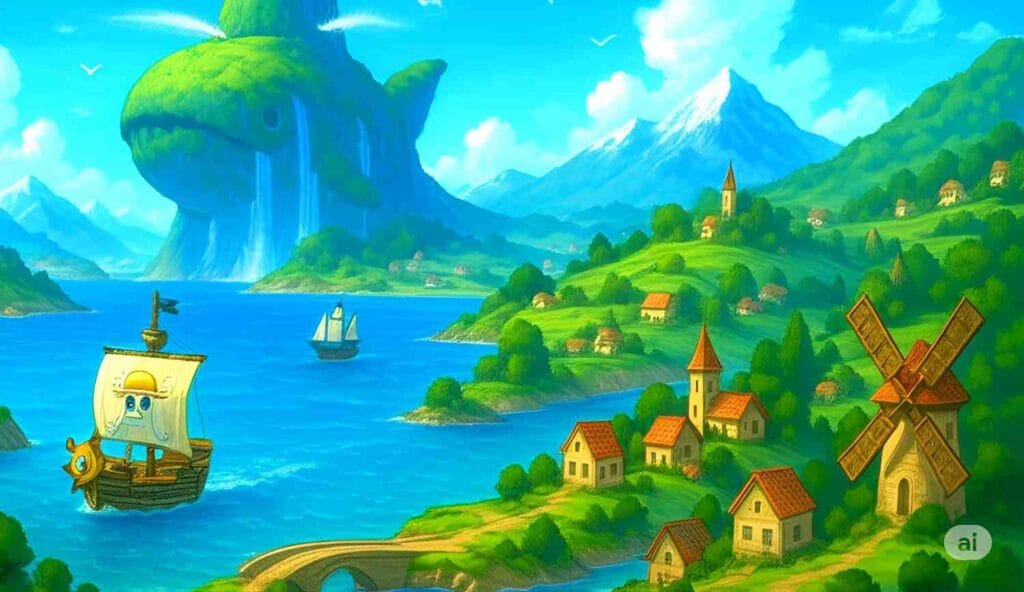Image of one piece anime world