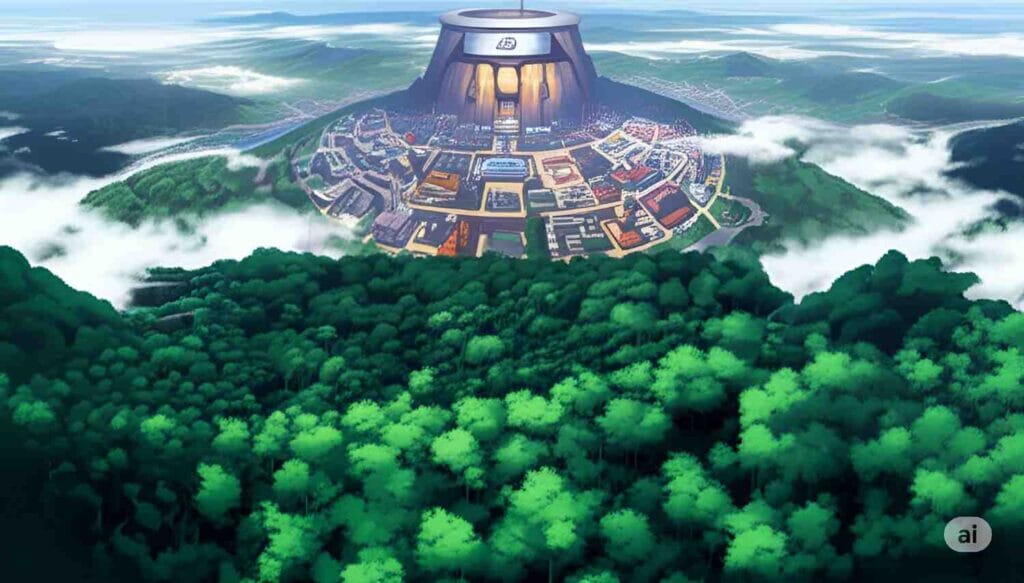 An image of Naruto anime's world